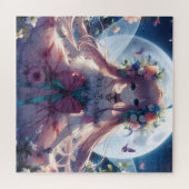 Puzzle Fille Anime Fleur Lune Fée (Horizontal)