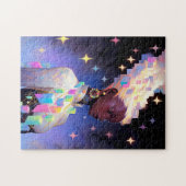 Puzzle Fille Anime géométrique moderne (Horizontal)