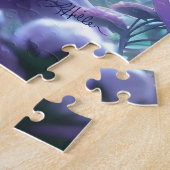 Puzzle Fille Anime Papillon Violet Aile Lune Fée (Côté)