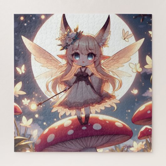 Puzzle Fille Anime Pixie Hippie Lune Fée (Vertical)