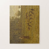 Puzzle Fille avec des dindes (Vertical)