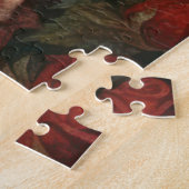 Puzzle Fille avec des lunettes entourée de roses (Côté)