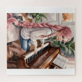 Puzzle - Fille avec piano (Horizontal)