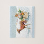 Puzzle Fille avec traîneau (Vertical)