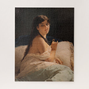 Puzzle Fille avec un médaillon (par Gerolamo Induno)