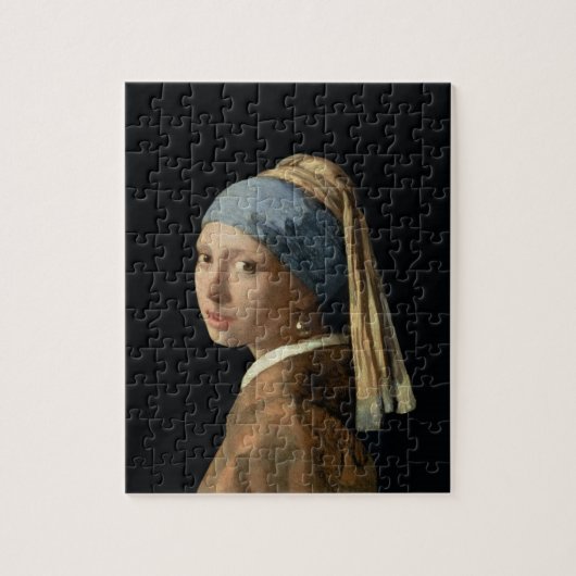 Puzzle Fille avec une boucle d'oreille de perle, c.1665-6 (Vertical)