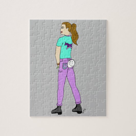 Puzzle fille avec une queue de lapin (Vertical)