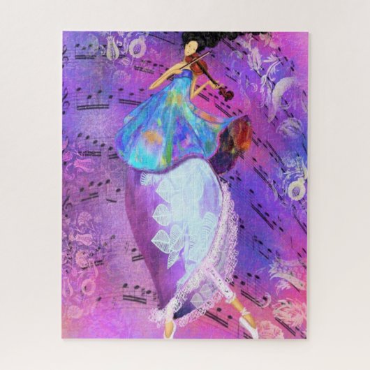 Puzzle Fille avec violon - Art Dessin Collection Imaginai (Vertical)
