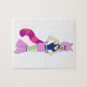 Puzzle fille chat  (Horizontal)
