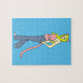 Puzzle fille chat   (Horizontal)