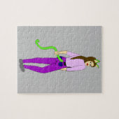 Puzzle fille chat   (Horizontal)