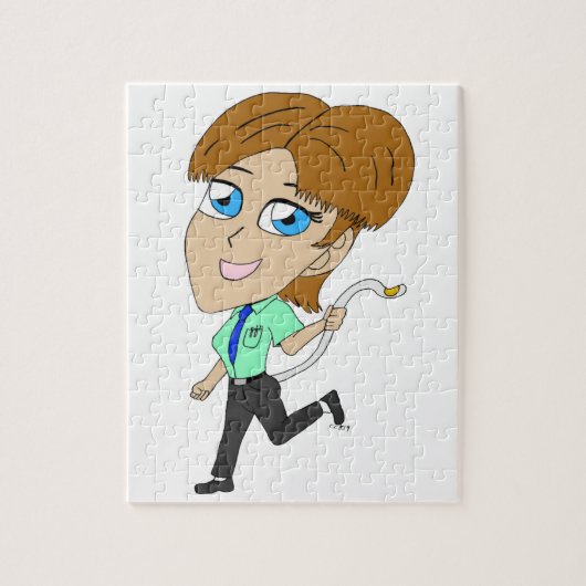 Puzzle fille chibi avec une queue (Vertical)