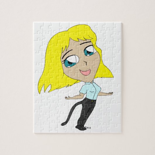 Puzzle fille chibi avec une queue (Vertical)