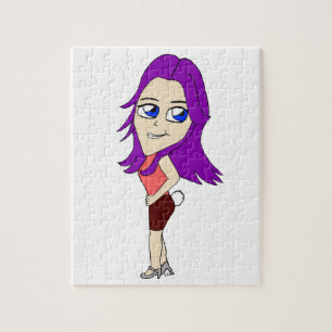 Puzzle fille chibi avec une queue de lapin
