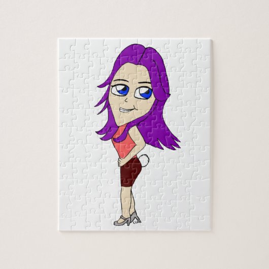 Puzzle fille chibi avec une queue de lapin (Vertical)