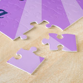 Puzzle Fille Coureur Marathon Jogger Rose Nom mignon (Côté)