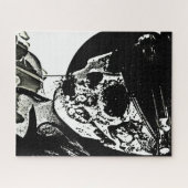 Puzzle Fille crâne - Noir et Blanc (Horizontal)