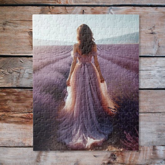 Puzzle Fille dans la lavande