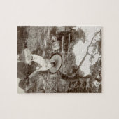 Puzzle Fille dans le jardin japonais de zen (Horizontal)