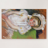 Puzzle Fille dans une Bonnet Blanche, Mary Cassatt (Horizontal)