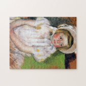 Puzzle Fille dans une Bonnet Blanche, Mary Cassatt (Horizontal)