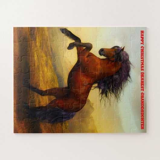 Puzzle Fille de Noël. (Horizontal)