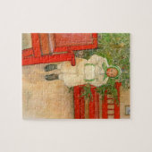 Puzzle Fille de Noël de Carl Larsson avec le manchon (Horizontal)