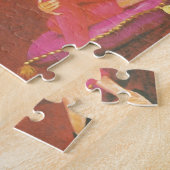 Puzzle Fille De Noël Vintage Avec Poodle Français (Côté)