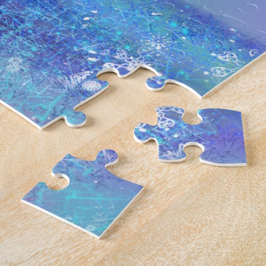 Puzzle Fille de patinage avec arbre de Noël Fée d'hiver C (Côté)