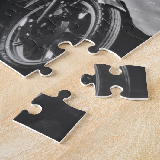 Puzzle Fille de pin-up de moto (Côté)