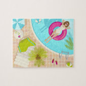 Puzzle Fille de piscine en bikini plage d'été (Horizontal)