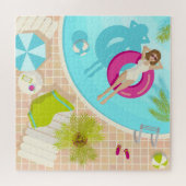Puzzle Fille de piscine en bikini plage d'été (Horizontal)