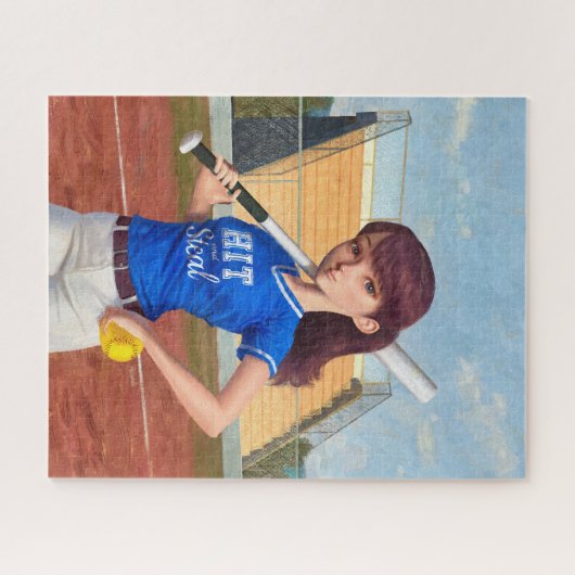 Puzzle Fille de softball (Horizontal)
