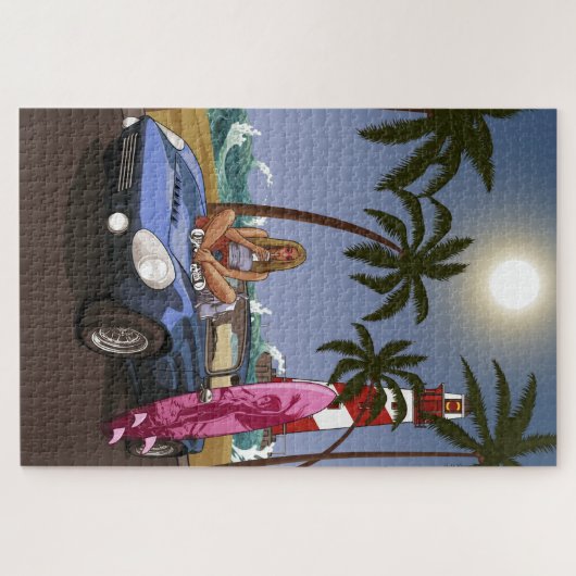 Puzzle Fille de surfer tropicale (Horizontal)