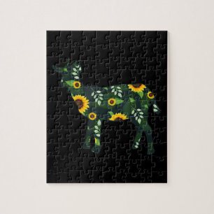 Puzzle Fille de tournesol Chèvre florale Kid Hawaiian