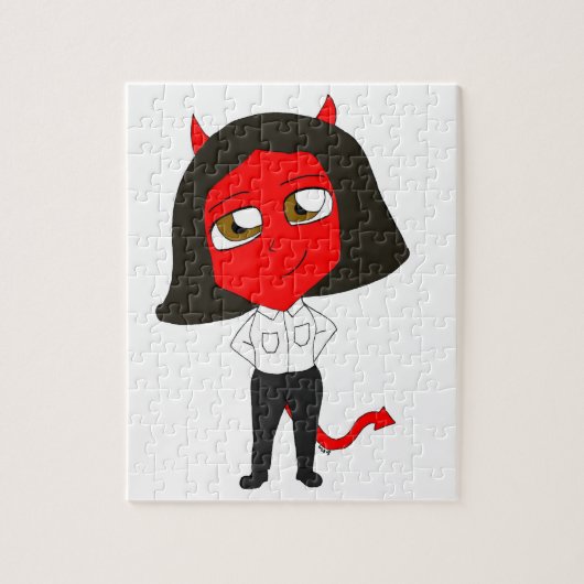 Puzzle fille diablotine chibi (Vertical)