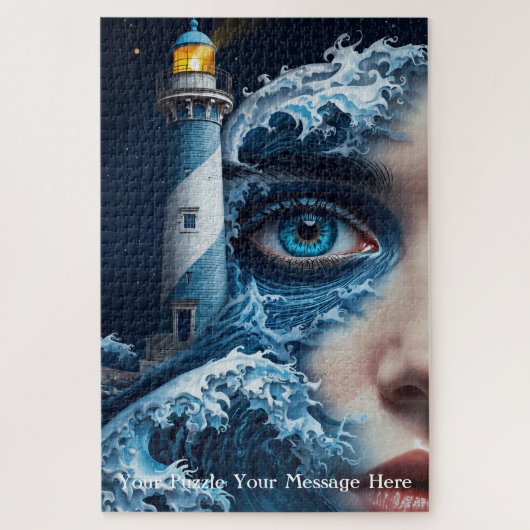 Puzzle Fille du phare oeuvre d'art abstraite (Vertical)