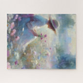 Puzzle Fille du pré de fleurs sauvages (Horizontal)