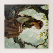 Puzzle Fille elfique en robe vintage (Horizontal)