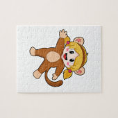 Puzzle Fille en costume comme singe (Horizontal)