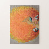 Puzzle Fille en feu, Femme noire, Cheveux orange (Vertical)
