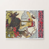 Puzzle Fille et géranium, Mucha (Horizontal)