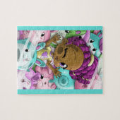 Puzzle Fille et lapins afro-américains (Horizontal)