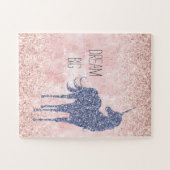 Puzzle Fille Glam Blush rose violet Parties scintillant U (Horizontal)