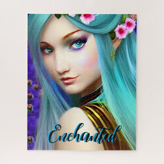 Puzzle Fille jolie conte de fées enchanté  (Vertical)