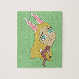Puzzle fille lapin chibi