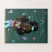 Puzzle Fille noire et mots positifs (Horizontal)