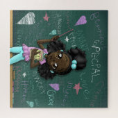 Puzzle Fille noire et mots positifs (Horizontal)