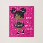 Puzzle Fille noire Joyeux anniversaire (Vertical)