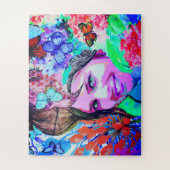 Puzzle Fille papillon art (Vertical)